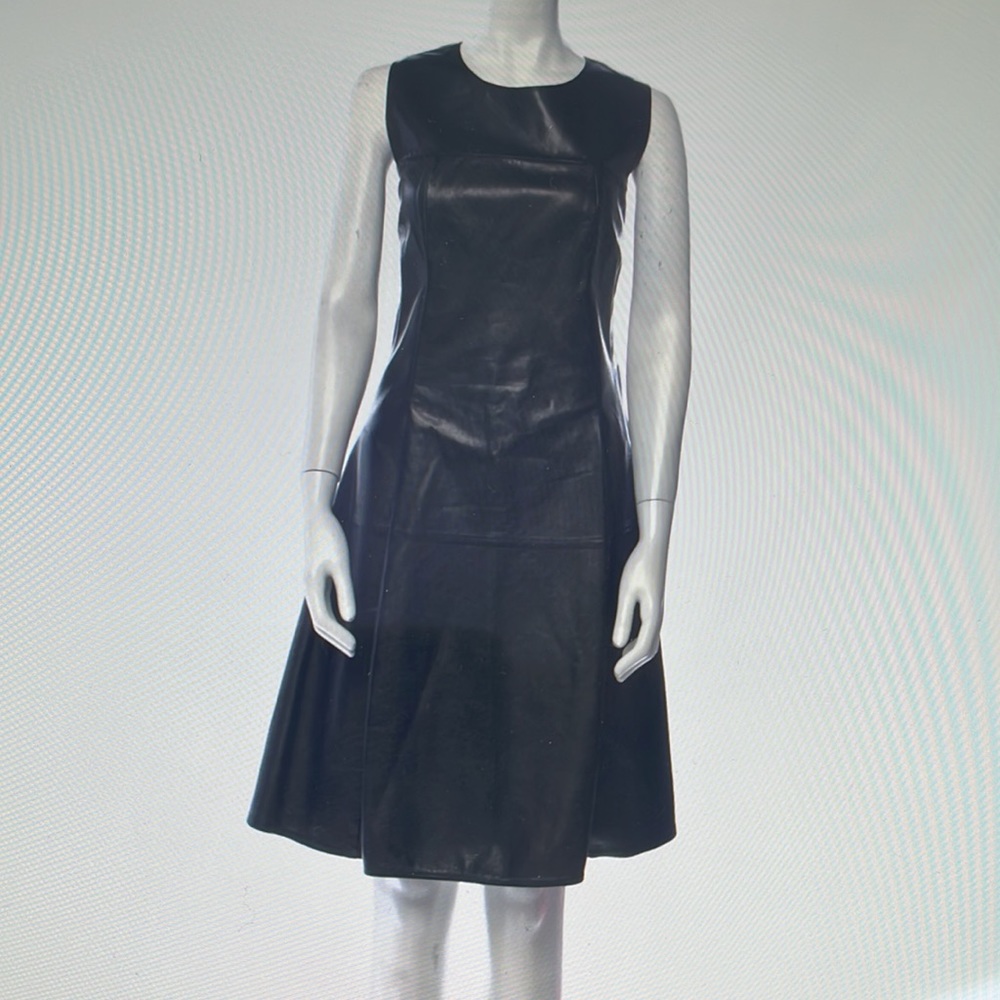 COPY - JIL SANDER Lamb Leather Knee Length dress